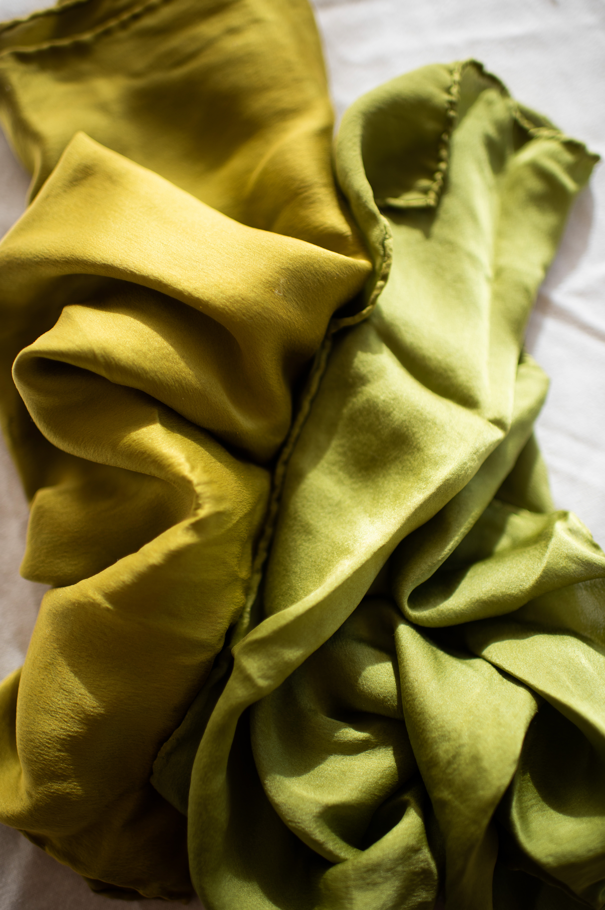 Mossy Bright Green Silk Scarf