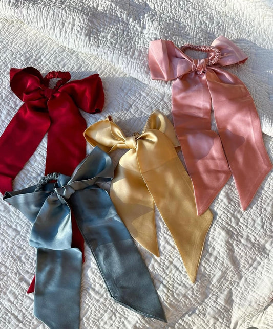100% Silk Scrunchie Bow