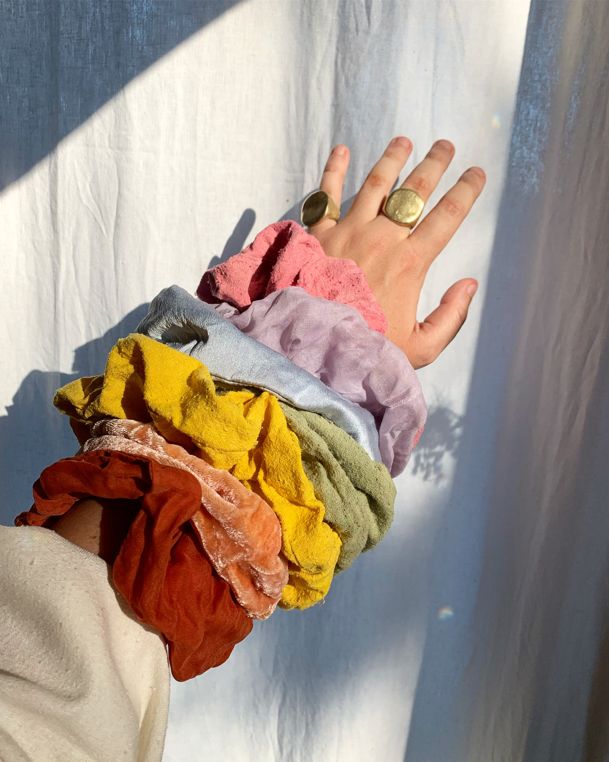 Signature Honeydove Silk Scrunchie