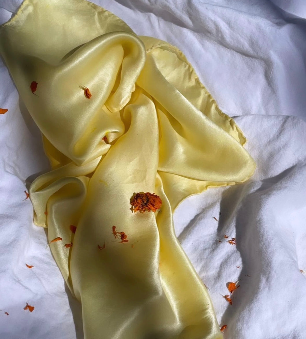 Butter Yellow Silk Scarves