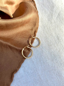 Solid 14K Gold Hoops