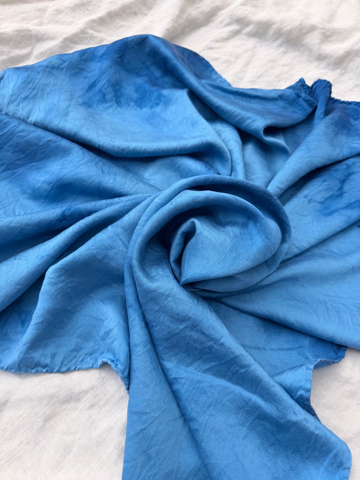 Indigo Cloud Silk Scarf