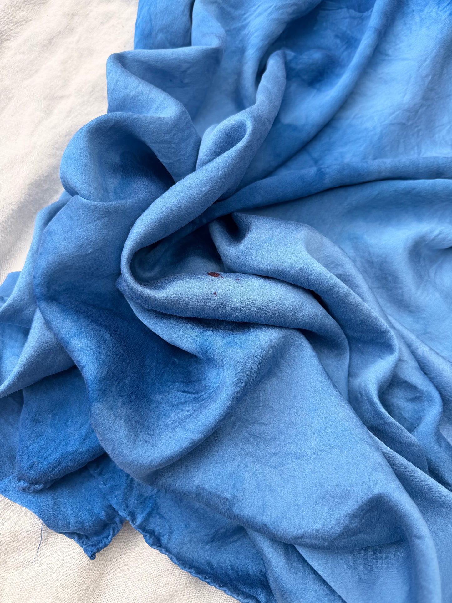 Indigo Cloud Silk Scarf