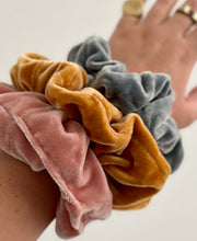 Load image into Gallery viewer, Signature Honeydove Silk Velvet Scrunchies
