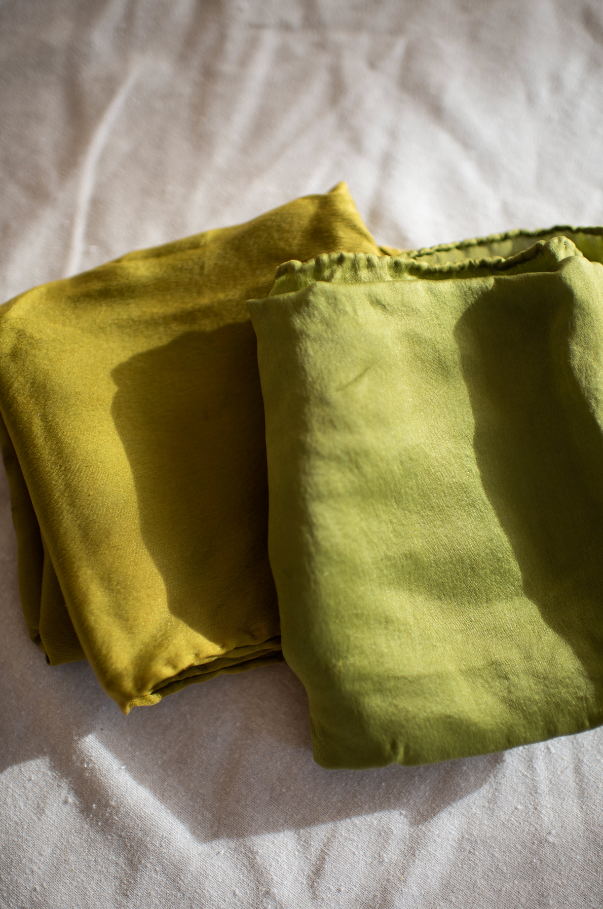 Mossy Bright Green Silk Scarf