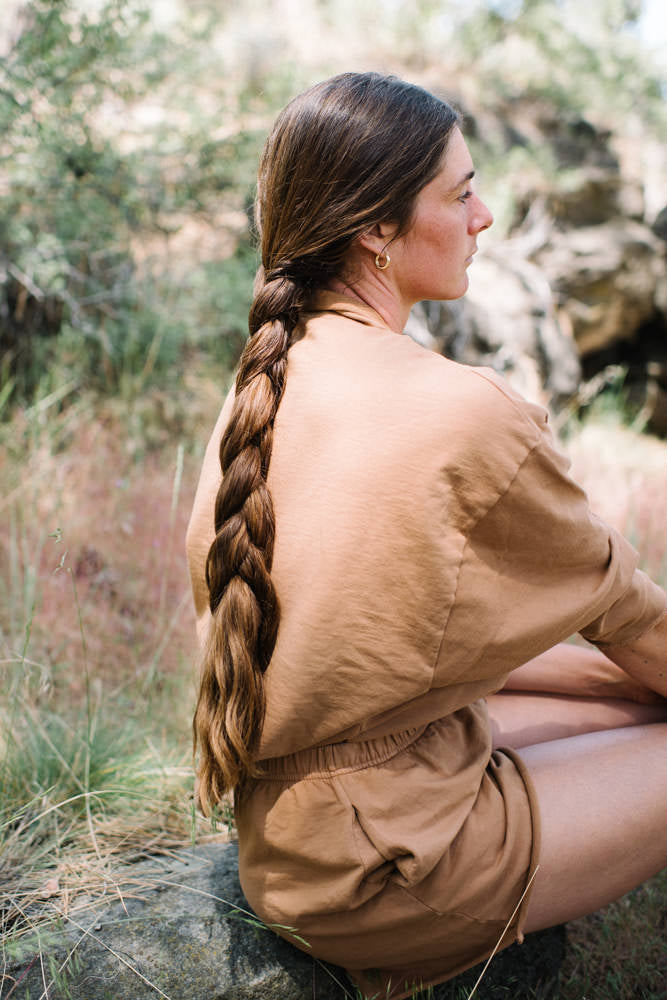 Organic Cotton Terry Mock Neck