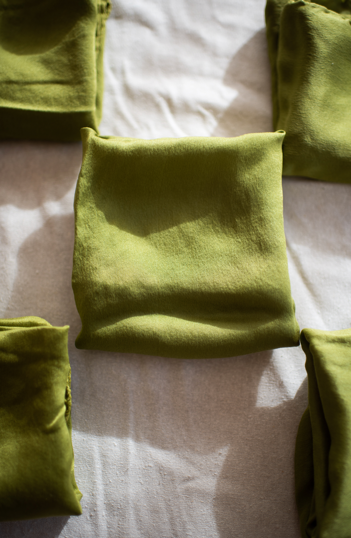 Mossy Bright Green Silk Scarf