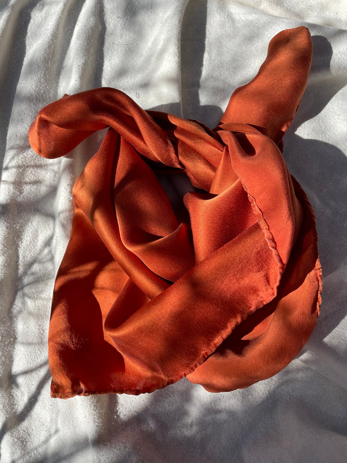 Persimmon Silk Scarves