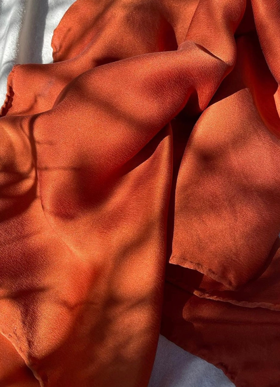 Persimmon Silk Scarves