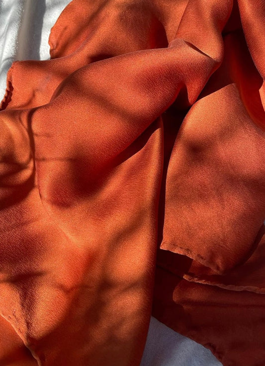 Persimmon Silk Scarves