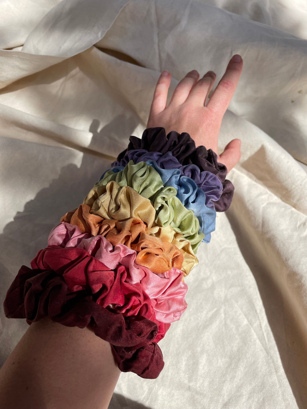 Signature Honeydove Silk Scrunchie