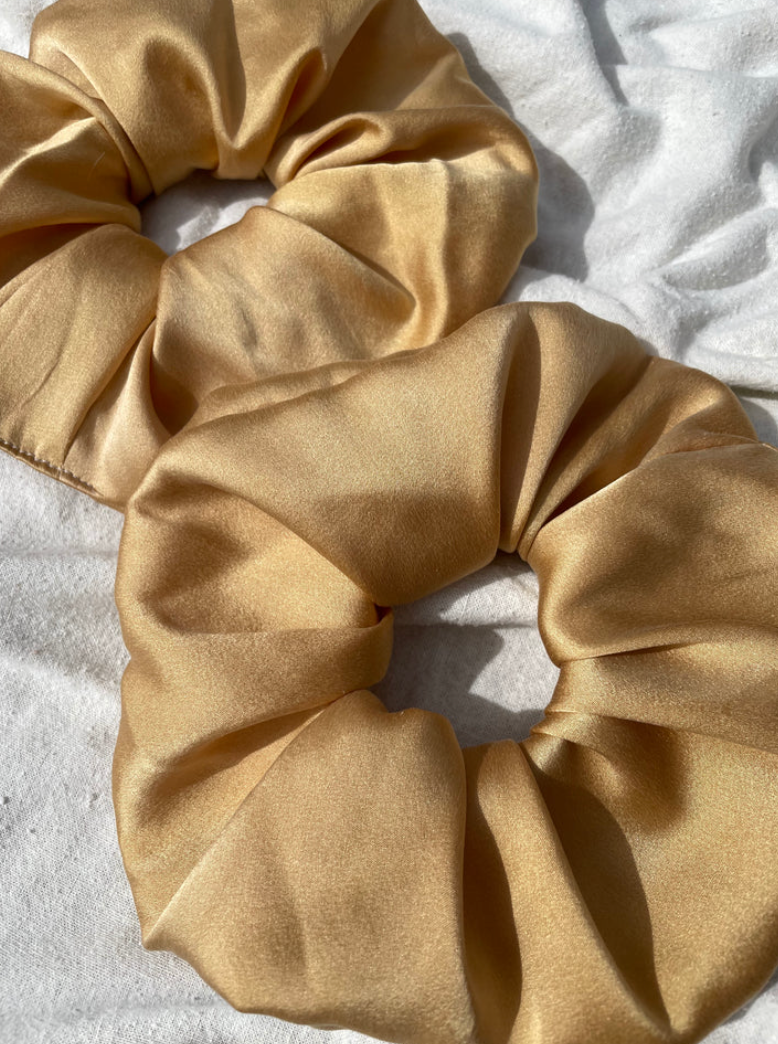 Signature Honeydove Silk Scrunchie