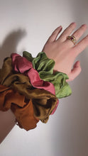 Load and play video in Gallery viewer, Signature Honeydove Silk Scrunchie
