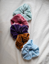 Load image into Gallery viewer, Signature Honeydove Silk Velvet Scrunchies
