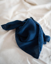 Load image into Gallery viewer, Deep Indigo Ink Silk Scarf
