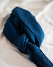 Load image into Gallery viewer, Deep Indigo Ink Silk Scarf
