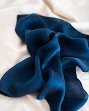 Load image into Gallery viewer, Deep Indigo Ink Silk Scarf
