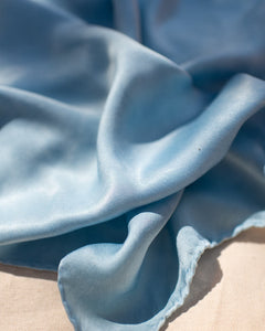 Pale Blue Indigo Silk Scarf