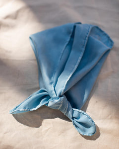 Pale Blue Indigo Silk Scarf