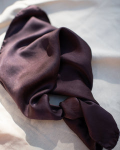 Earthy Plum Silk Scarf