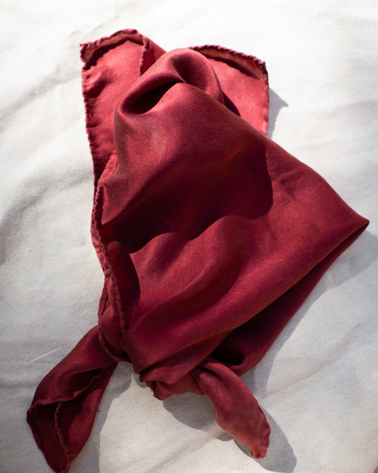 Cherry Madder Root Silk Scarves