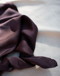 Earthy Plum Silk Scarf