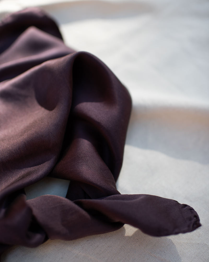 Earth Plum Silk Scarf