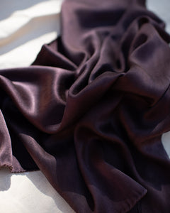 Earthy Plum Silk Scarf